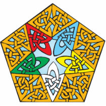 Eastern Star Celtic Knot Acrylic Keychain