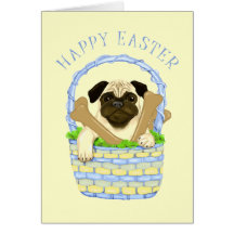 easterpug greeting cards