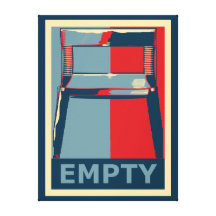 Eastwooding the Obama Chair Funny Political Stretched Canvas Print