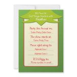 Easy Being Green Birthday Invitations