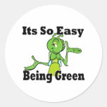Easy Being Green Round Sticker