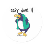 Easy Does It Penguin stickers