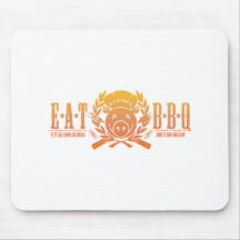 Eat BBQ Fade Mouse Pad
