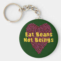 Eat Beans Not Beings Keychains