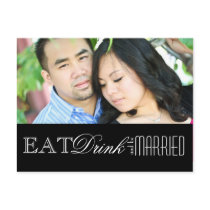 Eat, Drink and be Married | Save the Date Post Card