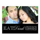 Eat, Drink and be Married | Save the Date Post Card
