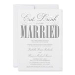 Eat, Drink & Be Married | Wedding Invitation