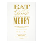 EAT, DRINK & BE MERRY | HOLIDAY PARTY INVITATION