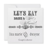 Eat, Drink n Get Married Couples Shower Invitation