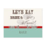 Eat, Drink n Get Married, RSVP Response Postcard