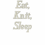 Eat,Knit,Sleep embroidered shirts