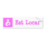 Eat Local Breastfeeding / Nursing Icon bumper stickers