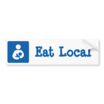 Eat Local Breastfeeding / Nursing Icon bumper stickers