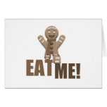 EAT ME! Gingerbread Man - Brown Sepia cards
