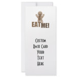EAT ME! Gingerbread Man - Brown Sepia rack cards