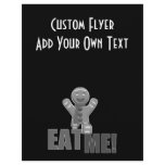 EAT ME! Gingerbread Man - Grey B&W flyers