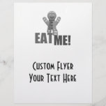 EAT ME! Gingerbread Man - Grey B&W Full Colour Flyer