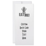 EAT ME! Gingerbread Man - Grey B&W rack cards