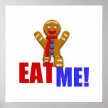 EAT ME! Gingerbread Man - Original Colours Print