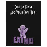 EAT ME! Gingerbread Man - Purple flyers