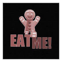 EAT ME! Gingerbread Man - Red Announcements