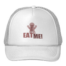 EAT ME! Gingerbread Man - Red Mesh Hat