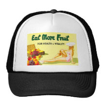 Eat More Fruit - Vintage Advertisement ca 1940s Trucker Hat