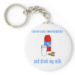 Eat My Cookies And Drink My Milk Oreo Font Spoof keychains