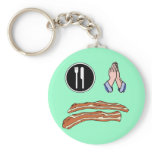 EAT PRAY BACON Funny Bacon Tshirts and Mugs Keychain