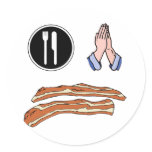 EAT PRAY BACON Funny Bacon Tshirts and Mugs Stickers