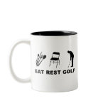 Eat, Rest, Golf mugs