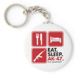 Eat Sleep AK-47 - Red keychains