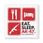 Eat Sleep AK-47 - Red Fridge Magnet