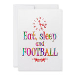 Eat, Sleep and Football Personalized Invites