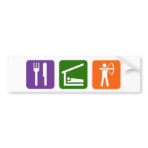 Eat Sleep Archery! Bumper Stickers