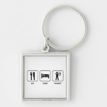 Eat Sleep Archery Key Chain