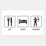 Eat Sleep Archery Rectangular Stickers