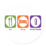 Eat Sleep Arrest People stickers