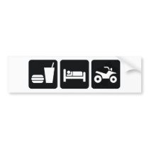 Eat Sleep ATV Bumper Stickers