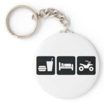 Eat Sleep ATV Keychain
