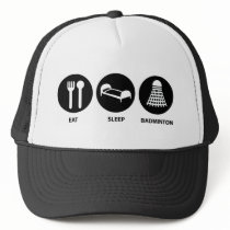 Eat Sleep Badminton Mesh Hats