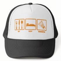 Eat Sleep Badminton Hats