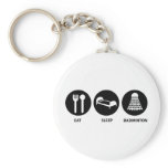 Eat Sleep Badminton keychains
