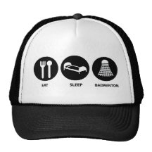 Eat Sleep Badminton Mesh Hats