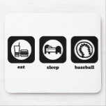 Eat. Sleep. Baseball. Mousepad