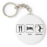 Eat Sleep Basketball Keychain