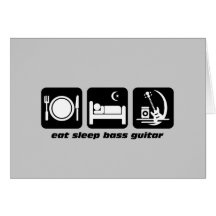eat sleep bass guitar cards
