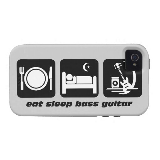 eat sleep bass guitar Case-Mate iPhone 4 case