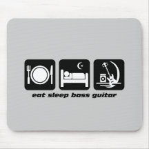 eat sleep bass guitar mouse pad