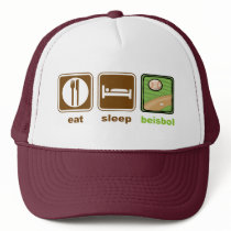 eat sleep beisbol hats